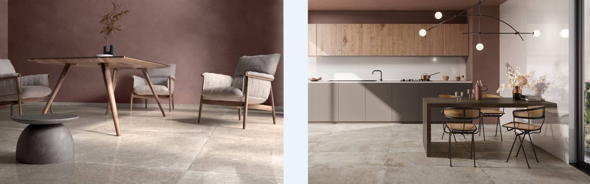 beige vloertegels