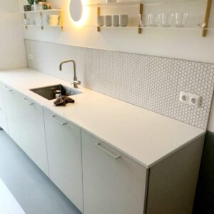 MASSIVE tegel 2X2 cm Wit mat